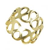 Anel Ondas Dourado - 627