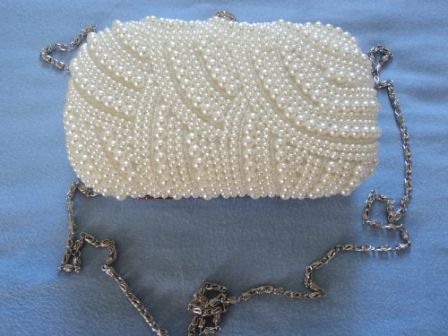Clutch em Pérolas Brancas -179