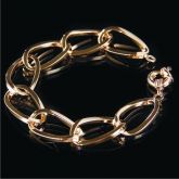 Pulseira Elos Meio Torcido c/ 20cm Dourada - 379