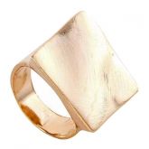 Anel Dourado Quadrado Riscado - 568