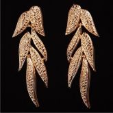 Brinco Folhas Grandes Dourado - 858