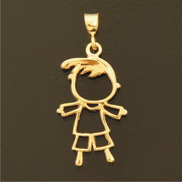 Pingente Menino - Dourado - 108