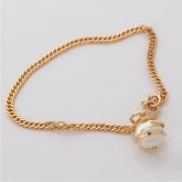 Pulseira c/ Pingente de Pérola Dourado - 333