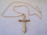 Colar Crucifixo c/ Cristais - 492