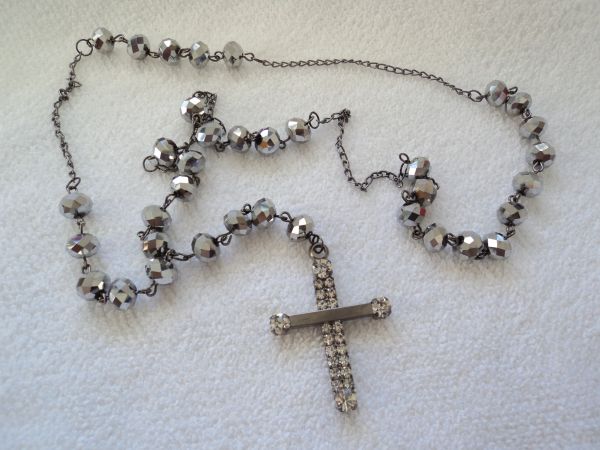Colar Crucifixo c/ Strass - Fosco - 491