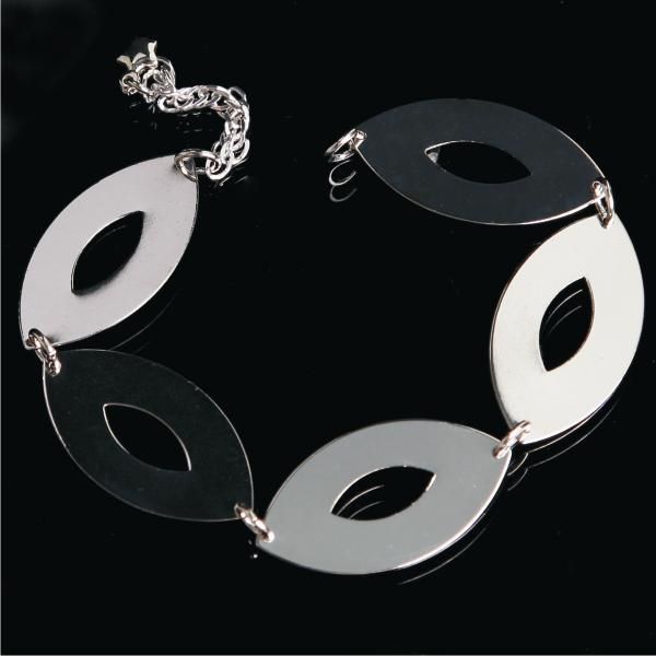 Pulseira Chapas Oval - Prateada - 271