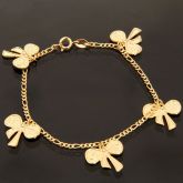Pulseira c/ Berloques de Laço c/ 18cm - 245