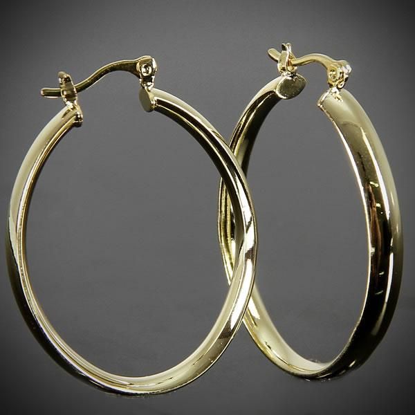 Brinco Argola Oval Achatada - 478