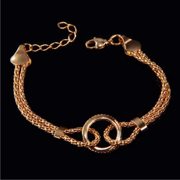 Pulseira Trançada Dourada c/ 16cm - 395