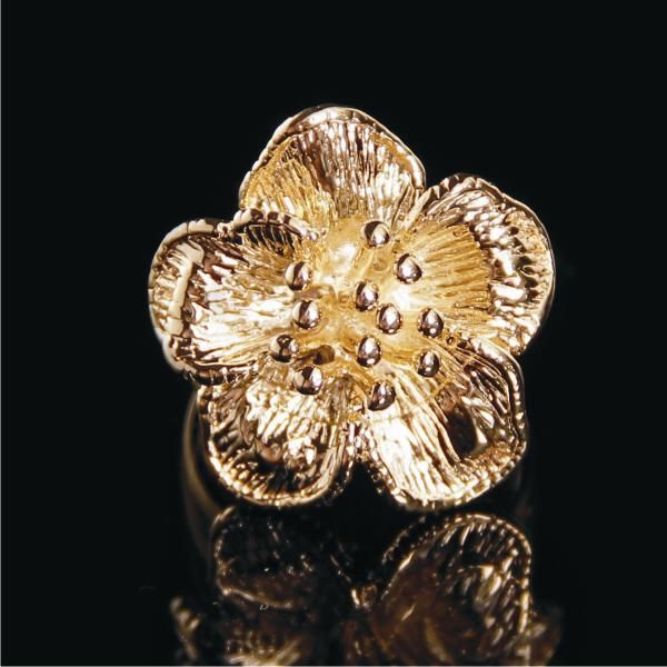 Anel Flor Dourada - 381