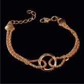 Pulseira Trançada Dourada c/ 16cm - 395