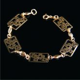 Pulseira c/ Chapa de Flores 18cm - 255
