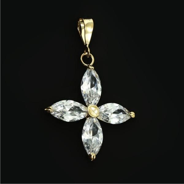 Pingente Flor de Zircônias - 142