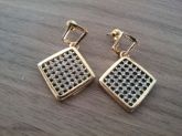 Brinco Quadrado Strass - 973