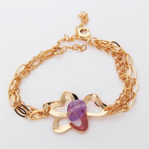 Pulseira Flor c/ Pedra Natural - 331