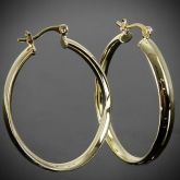 Brinco Argola Oval Achatada - 478