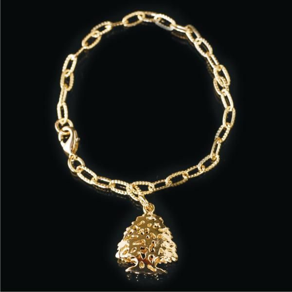 Pulseira c/ Pingente Cedro Boleado - 222