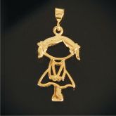 Pingente Menina - Dourado - 109