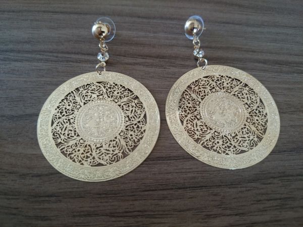 Brinco Mandala de Renda Dourado - 988