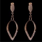 Brinco Dourado Gota Vazada c/ Zircônias - 852