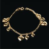 Pulseira c/ Berloques de Coração - 254
