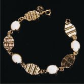 Pulseira Onda c/ Pedra Natural Branca c/ 20cm - 400