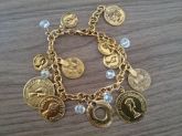 Pulseira Moedas Turcas c/ Cristais - 417