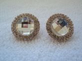 Brinco Pedra Facetada c/ Strass - 913